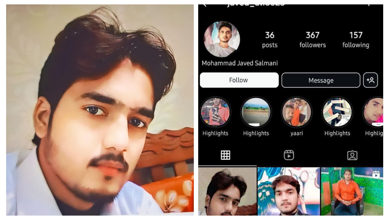 ESCAPED VIDEO Instagram account of Mohammad Javed revealed after he