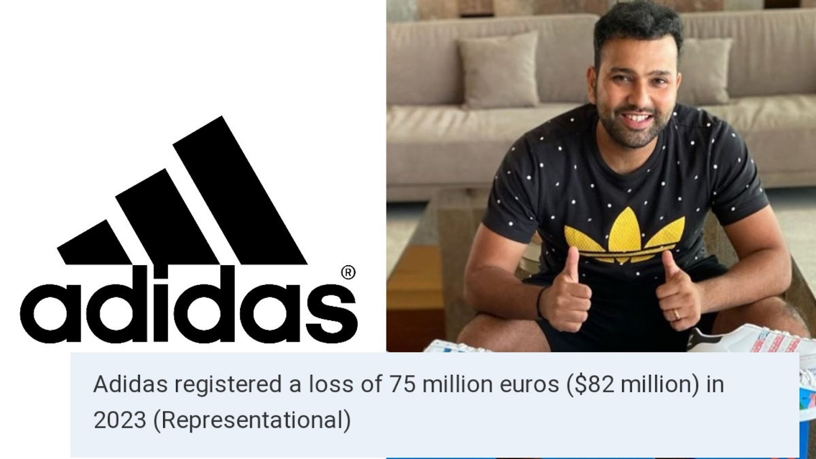 HOT Reactions as Adidas loses E75M after using Rohit Sharma