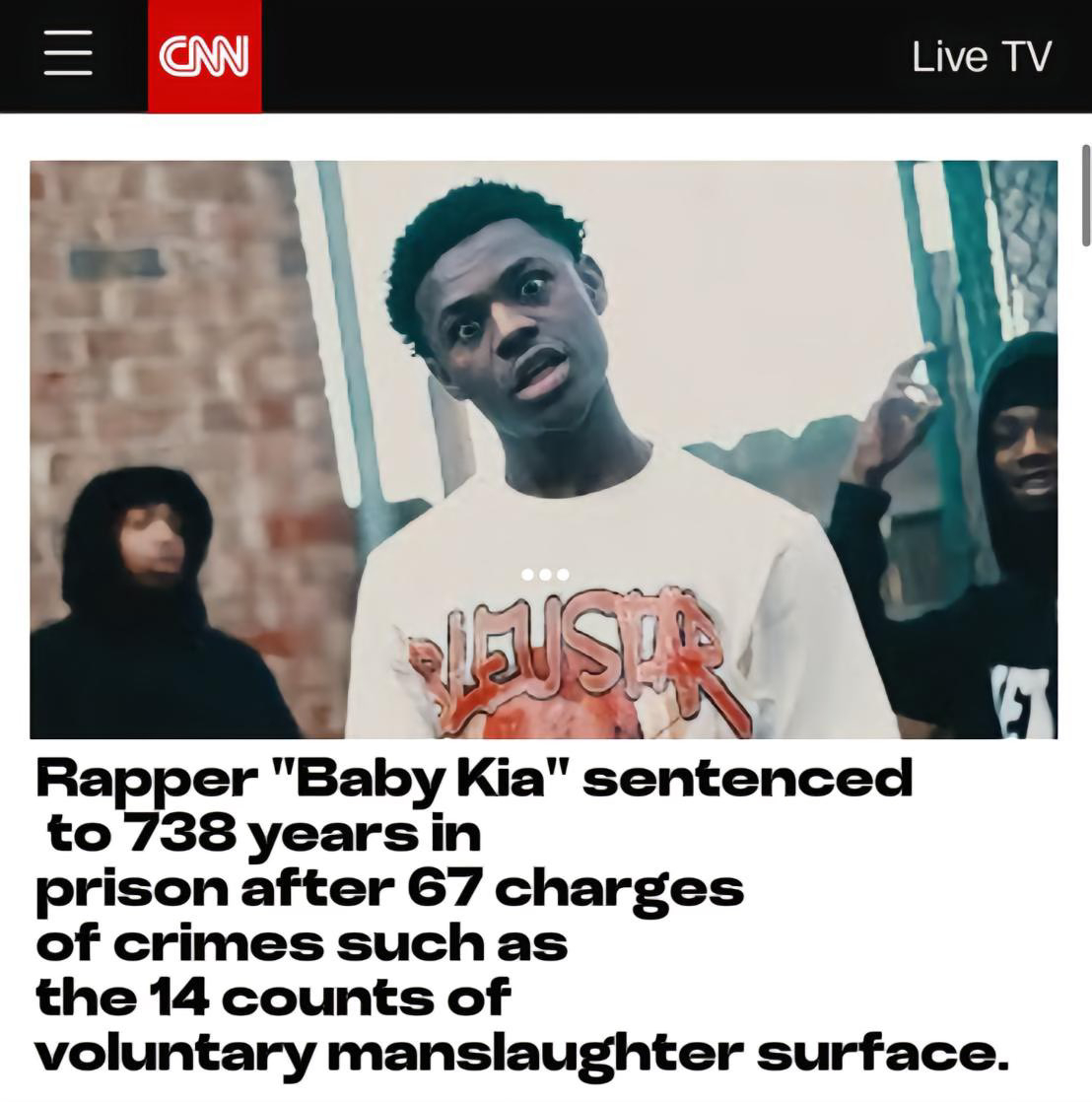 HOT Report that CNN reported on Baby Kia was sentenced