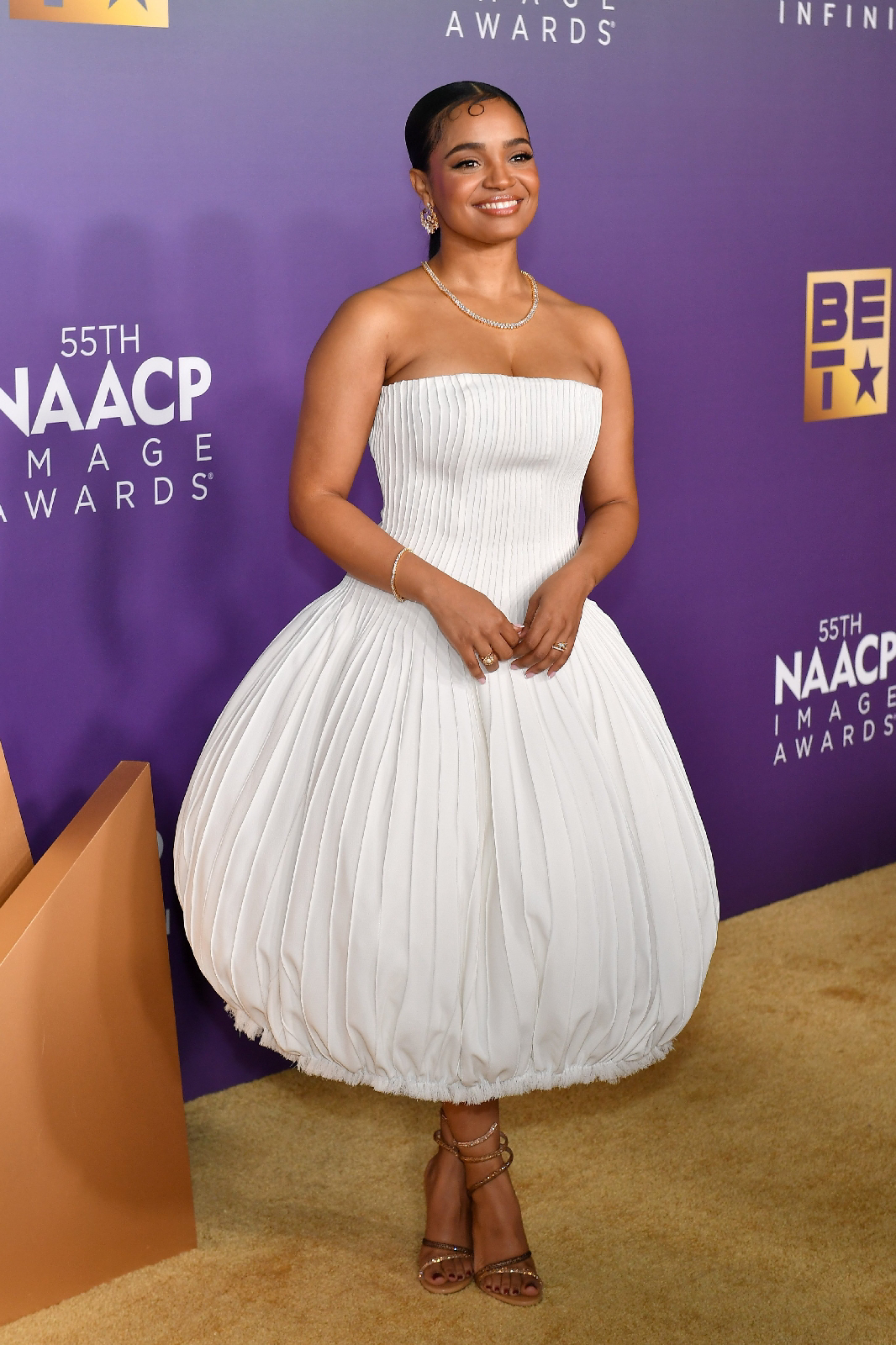 PHOTO Kyla Pratt wears white at the The NAACP Image