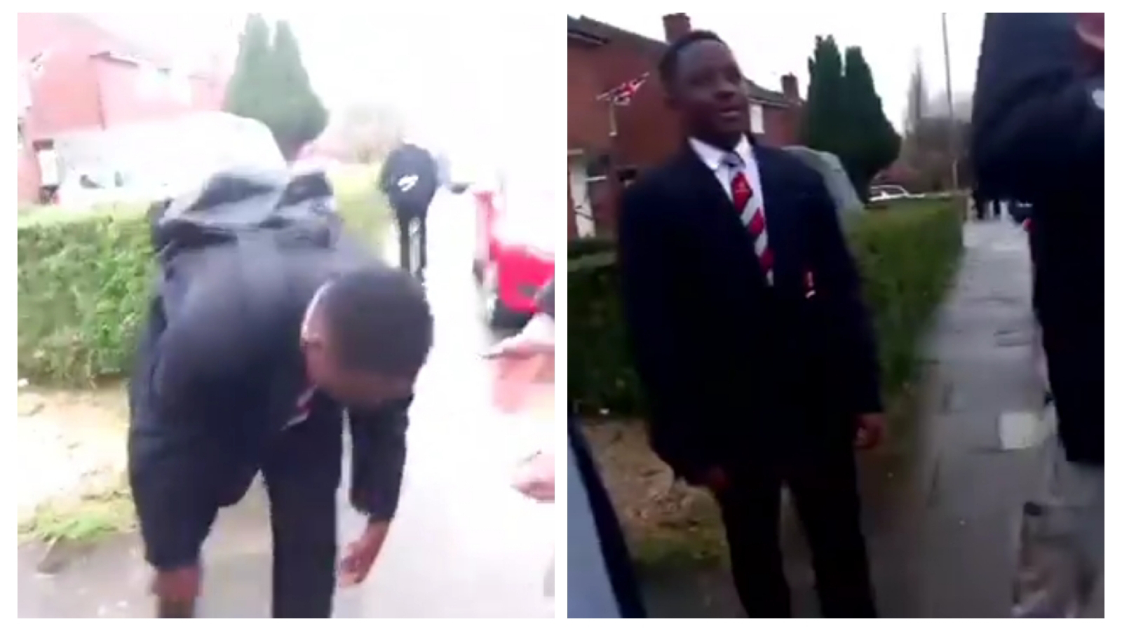 VIDEO White boy punched black schoolboy in his belly after