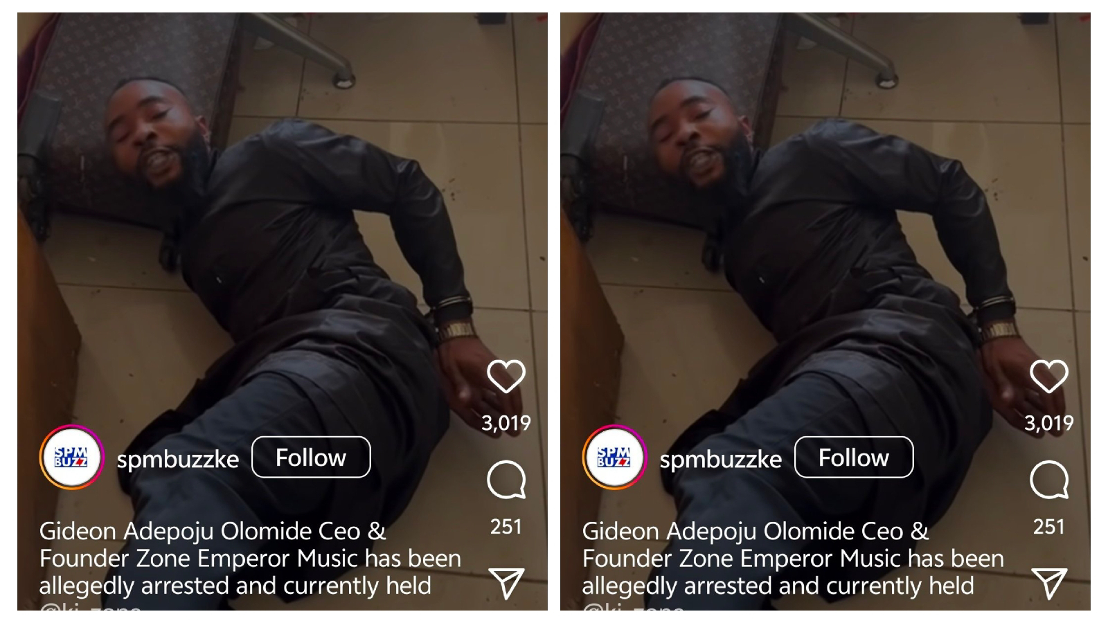 VIDEO Zone Emperor Music CEO Gideon Adepoju Olomide arrested and