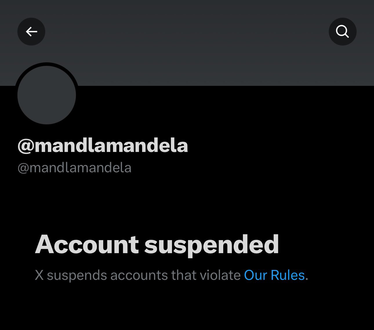 PHOTO Grandson Nkosi Mandla Mandela suspended from Twitter by Elon