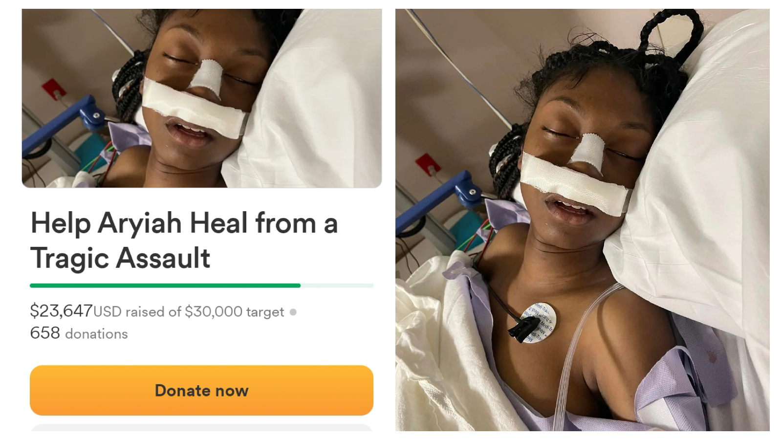 VIDEO 23K donated in Gofundme account for 15 year old teenager Aryiah