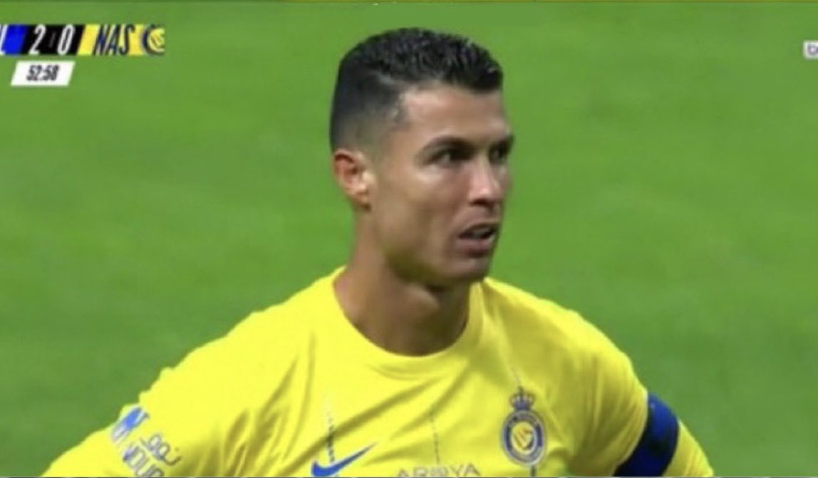 VIDEO Cristiano Ronaldo elbowed Al Hilal player Ali Albulayhi in his