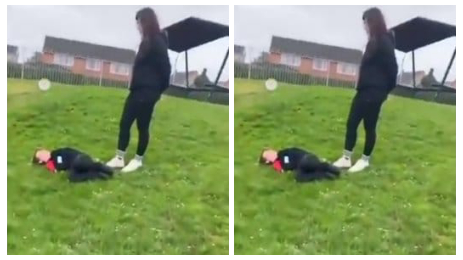 VIDEO Lexi Bonner kicking 8 year old kid wearing red tshirt in