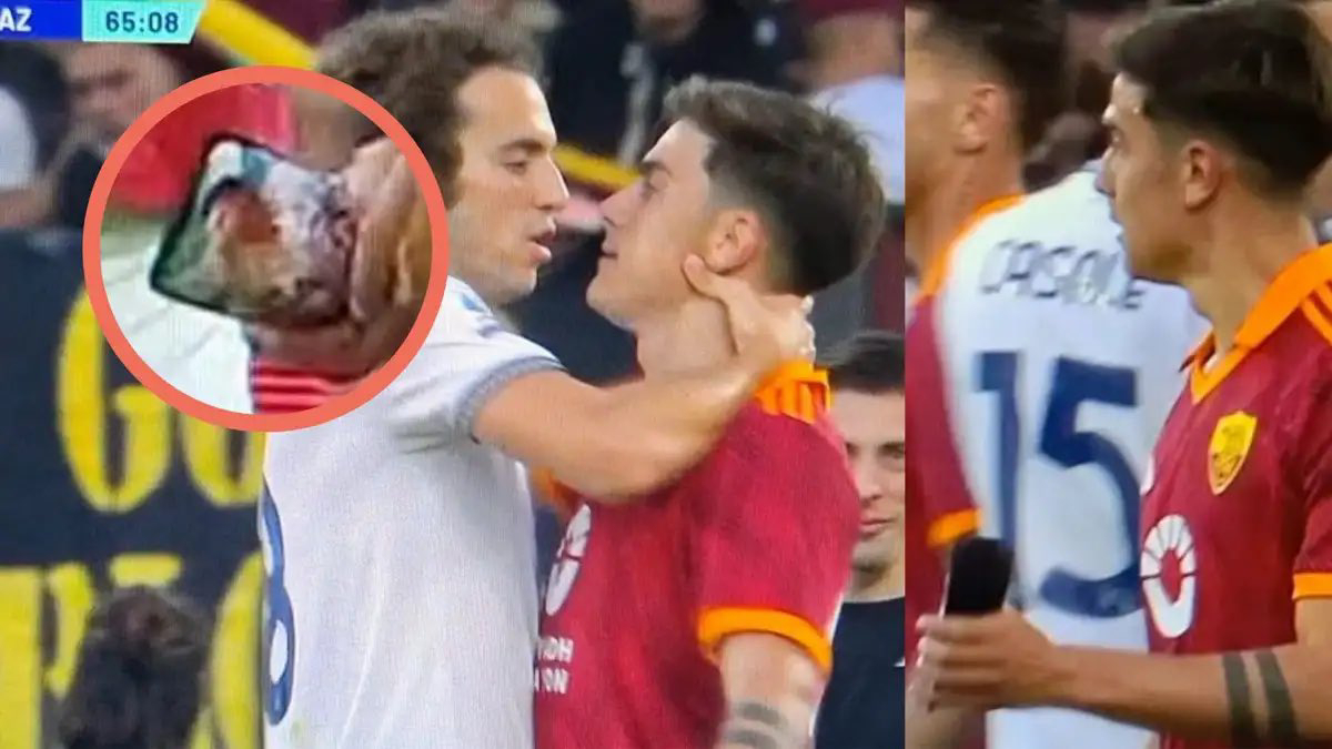 VIDEO Matteo Guendouzi grabbed Paulo Dybala neck from the back