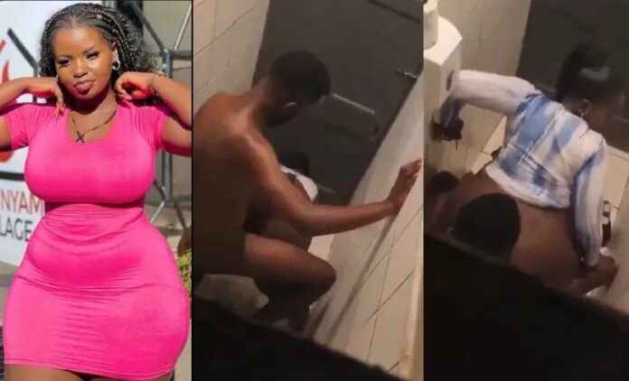 Christine Nampeera Sex Video Fucked at Kenji’s Toilet by Boyfriend