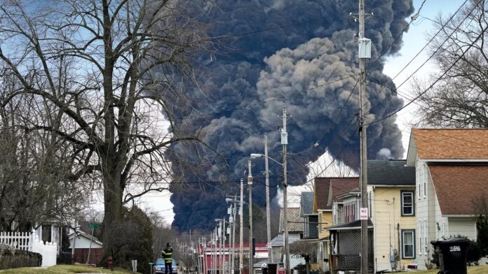 After Ohio train derailment, tank cars didn’t need to be blown open to release chemical, NTSB says