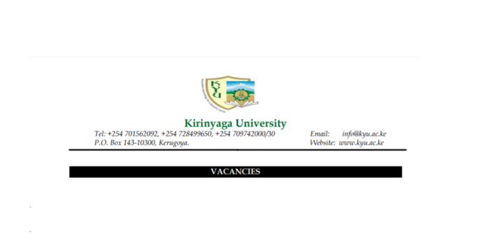 Kirinyaga University Laboratory Technologist And Drivers
