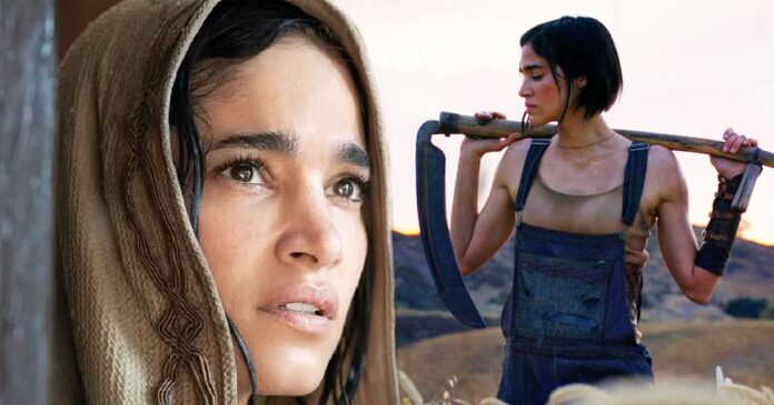 Sofia Boutella swings into action with guns blazing for a new image from Rebel Moon: Part Two – The Scargiver