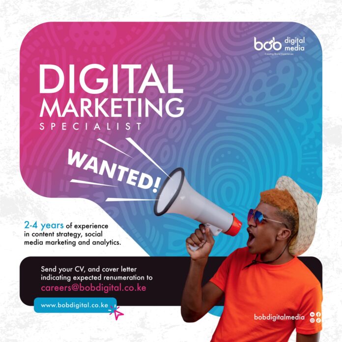 Bob Digital Hiring Digital Marketing Specialist and Sales Associate