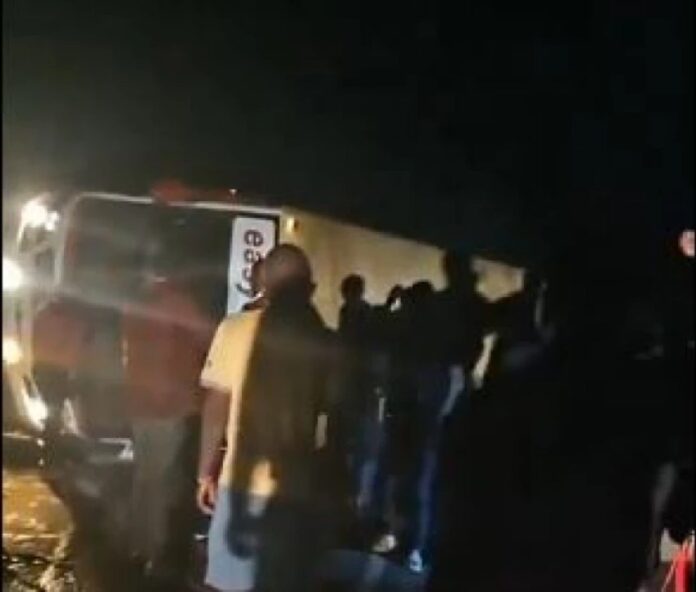 A screengrab from a video of the accident that occurred in Kisumu.