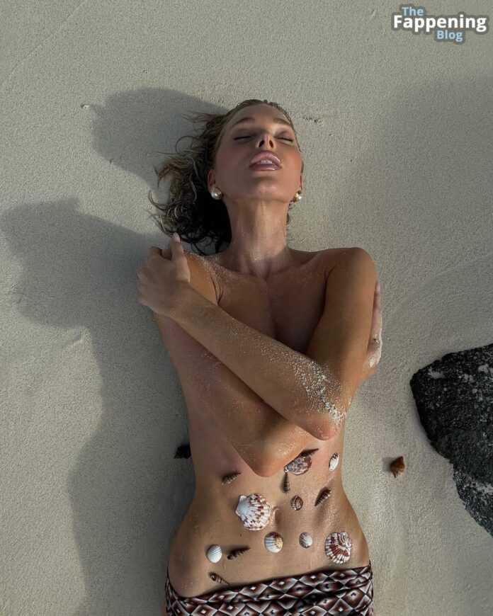 Elsa Hosk Poses Naked on the Beach (11 Photos + Video)