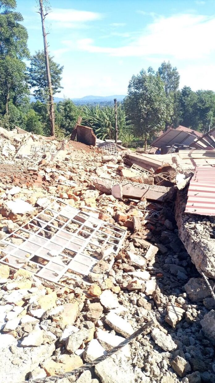 PHOTOS: 5-storey building collapses in Nyamira trapping several people inside