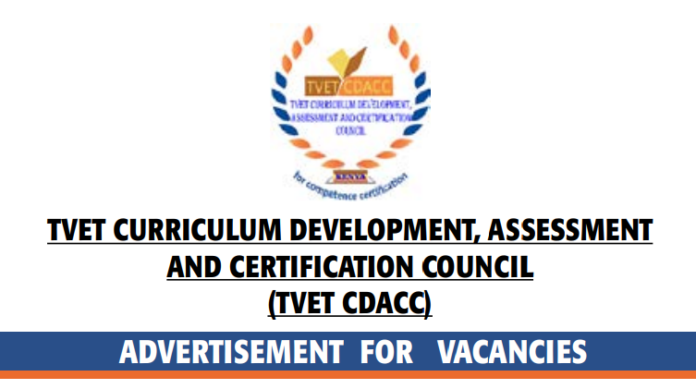 TVET Curriculum Development Assessment and Certification Council Hiring In 8 Positions