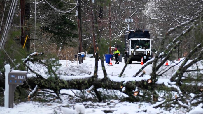 Tens of thousands still without power following powerful nor’easter in New England