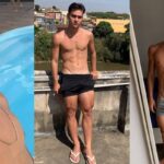 TikToker Sayminhooo com a pica marcando na roupa em vídeo publicado na internet