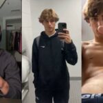 TikToker Sayminhooo com a pica marcando na roupa em vídeo publicado na internet