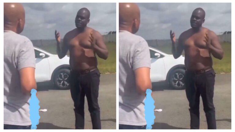 PJ’S VIDEO: Mokete Petrus Tladi identified as the man wearing pajamas with slippers while questioning 3 arrested car hijackers in Thaba, Tshwane military area